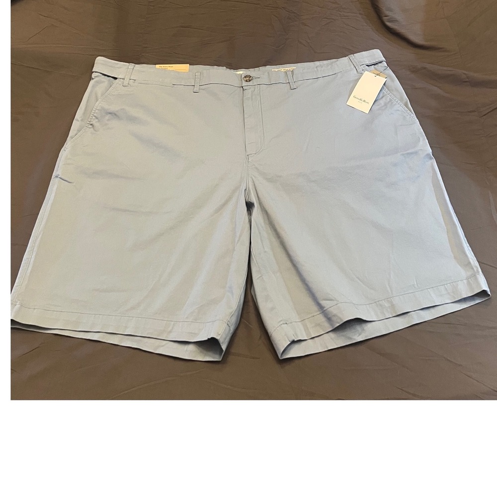Goodfellow & Co Mens Big & Tall Every Wear Flat-Front Shorts Blue 48 NWT